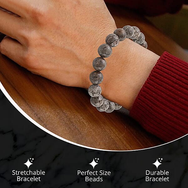 Shop Lc Brown Snowflake Obsidian Beaded Stretch Bracelet 150.00 Ctw Adjustable Beads Bracelet Beads Jewelry Stretchable Bracelet