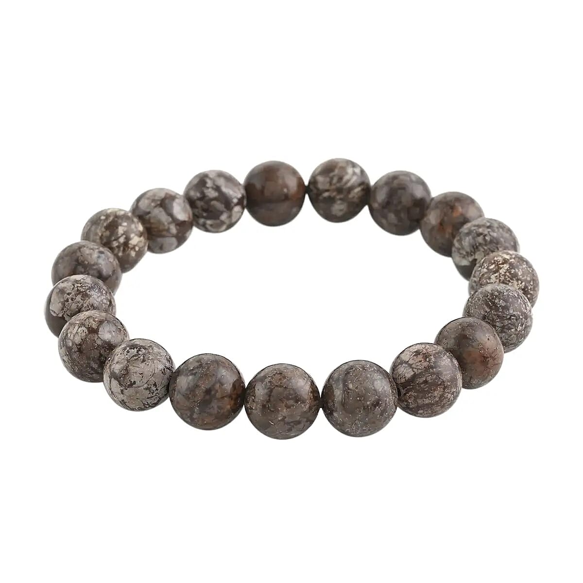 shop lc Brown Snowflake Obsidian Beaded Stretch Bracelet 150.00 ctw Adjustable Beads Bracelet Beads Jewelry Stretchable Bracelet