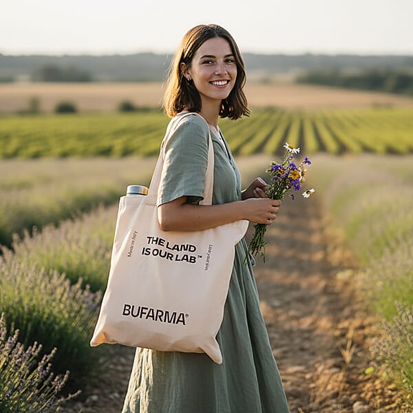 Shop Lc Bufarma Beige And Black Print Jute Tote Bag