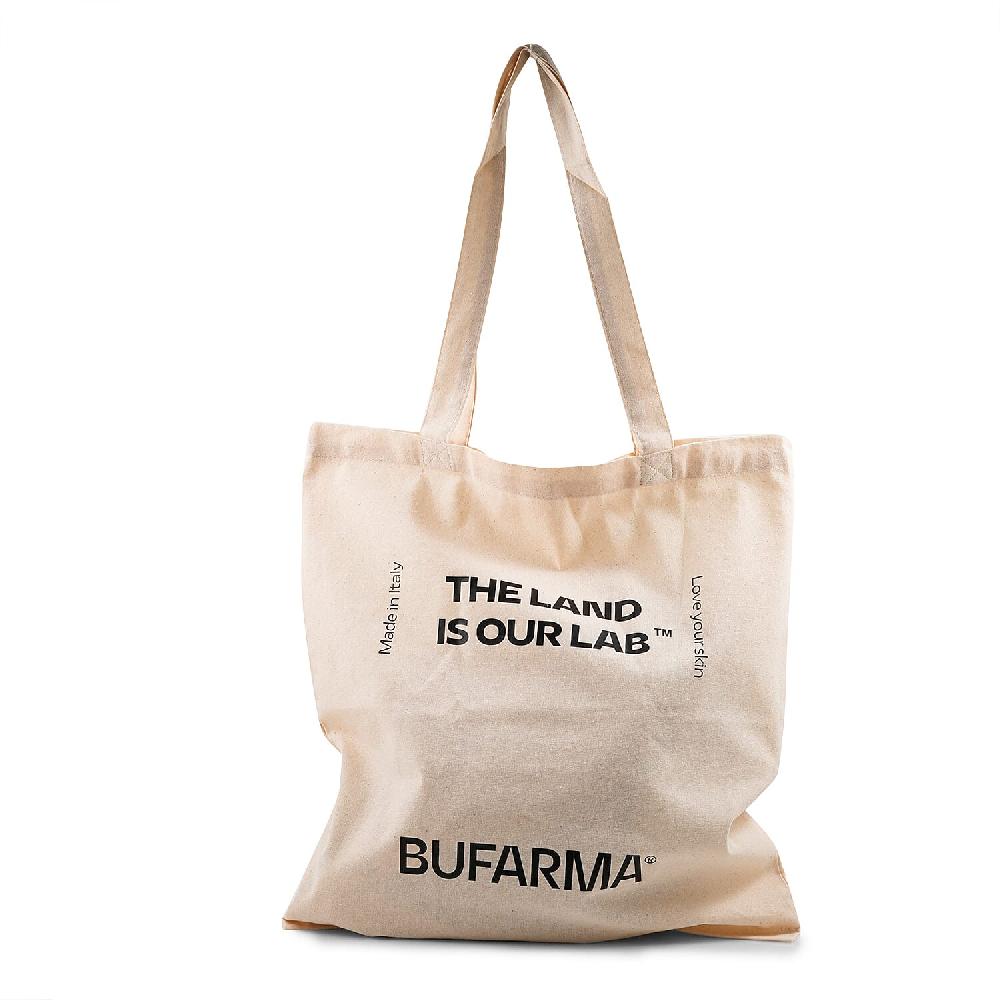 shop lc Bufarma Beige and Black Print Jute Tote Bag