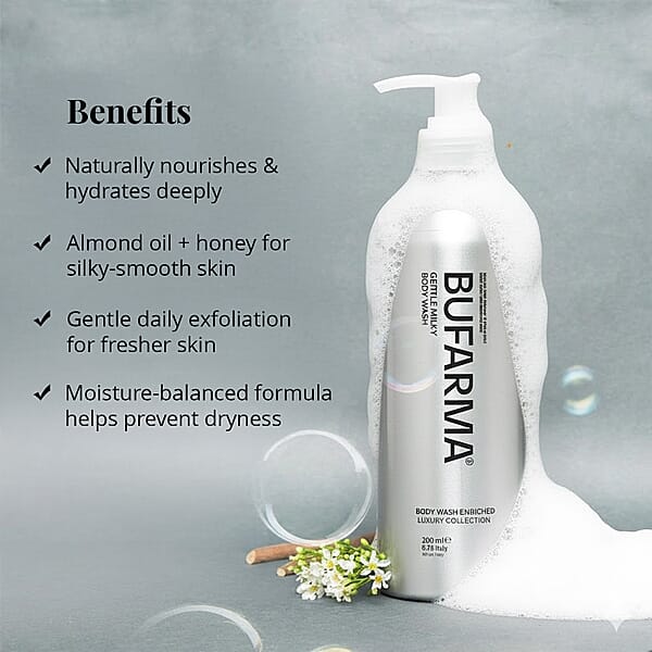 Shop Lc Bufarma Gentle Milky Body Wash With Organic Buffalo Milk (200ml)