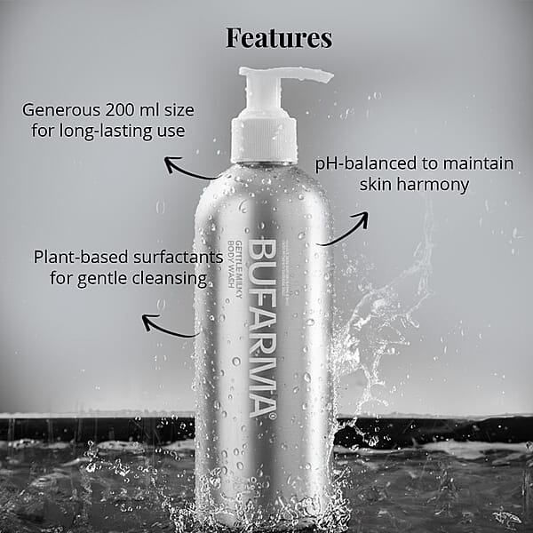 Shop Lc Bufarma Gentle Milky Body Wash With Organic Buffalo Milk (200ml)