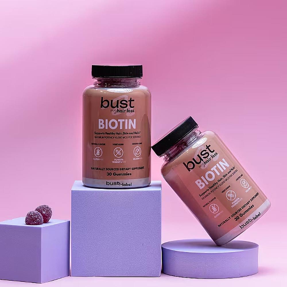 shop lc Bust My Hair Loss Biotin- Healthy Hair Skin & Nails Dietary Supplement (30 Gummies) (Ships in 3-5 Business Days)
