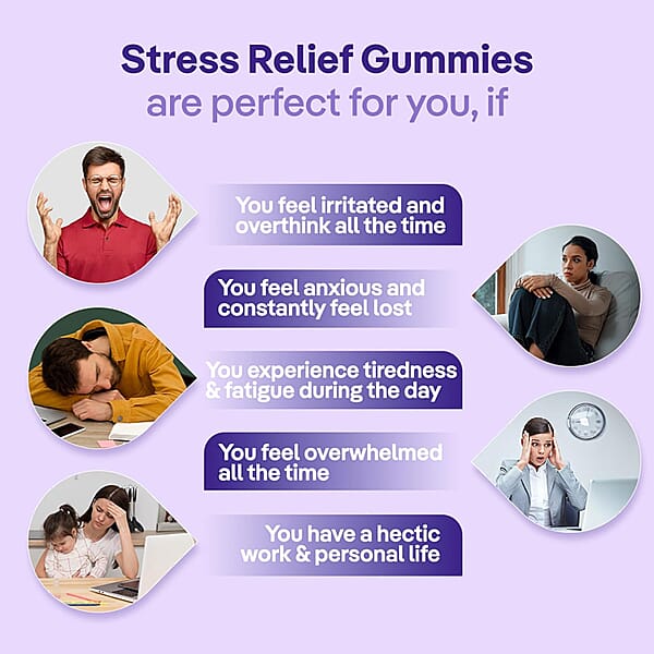 Shop Lc Bust My Stress Ashwagandha Max- Stress Relief Heart Health Focus & Memory Dietary Supplement (30 Gummies) (Ships In 3-5 Business Days)