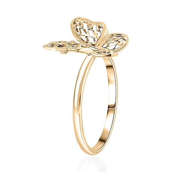 Shop Lc Butterfly Ring In 10K Yellow Gold 2.30 Grams
