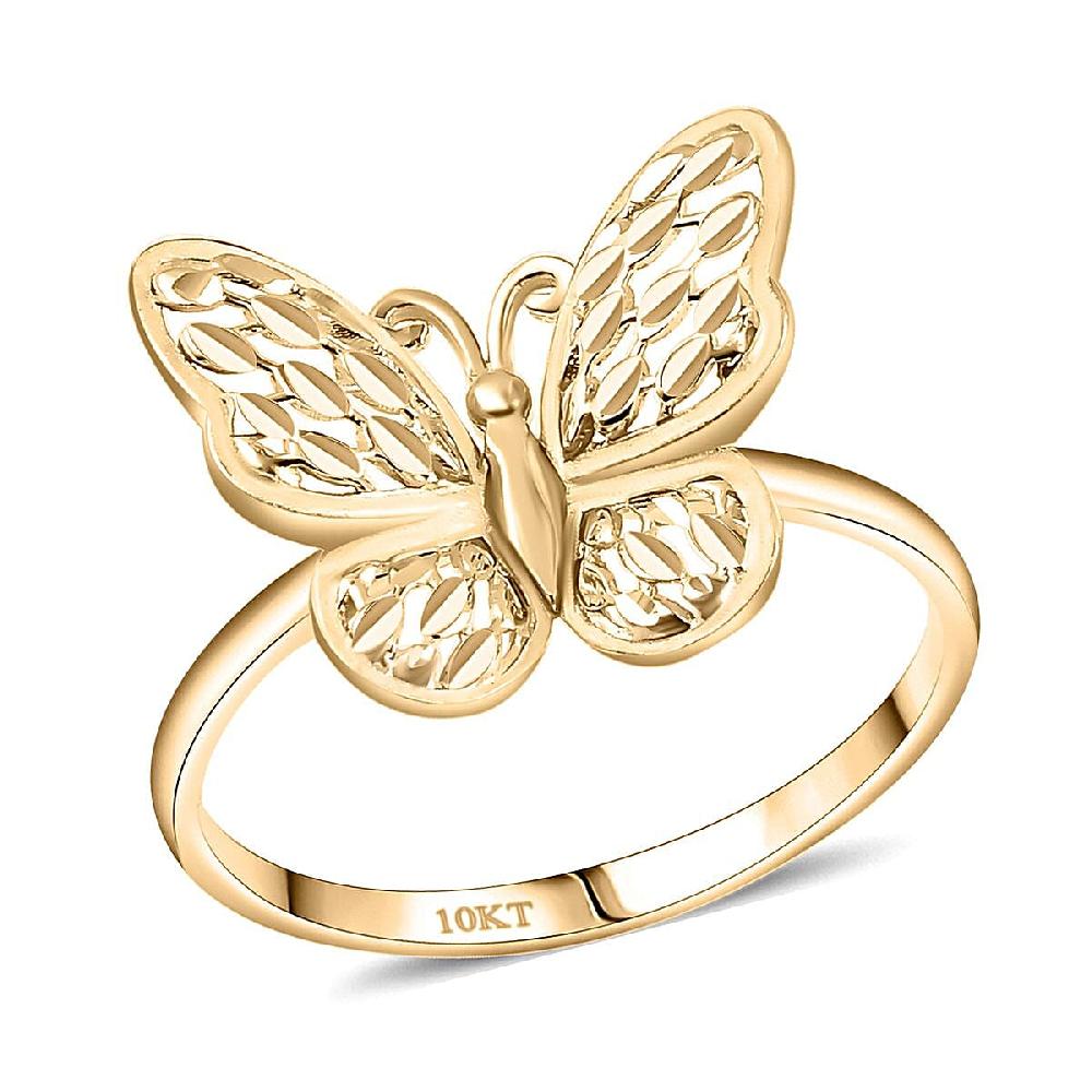 shop lc Butterfly Ring in 10K Yellow Gold 2.30 Grams