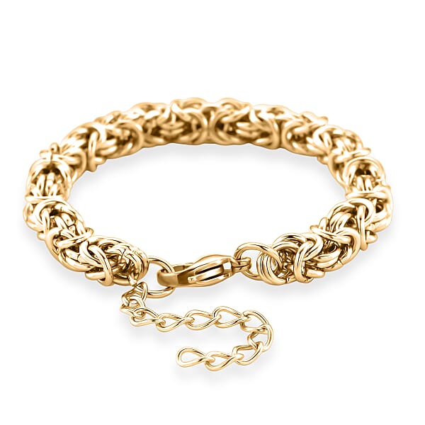 Shop Lc Byzantine Chain Bracelet In ION Plated YG Stainless Steel (7.0-8.5In)