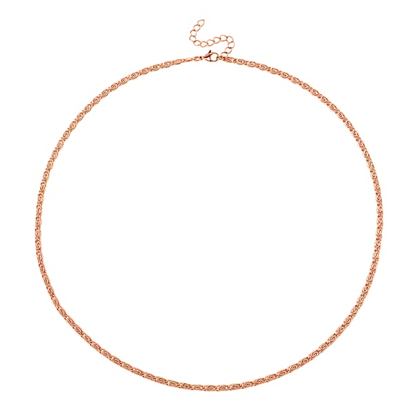 Shop Lc Byzantine Chain Necklace In ION Plated RG Stainless Steel (24-26 Inches)