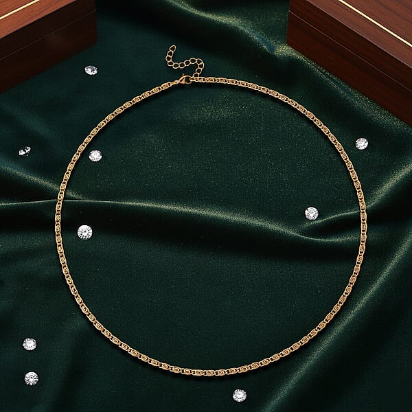 Shop Lc Byzantine Chain Necklace In ION Plated YG Stainless Steel (24-26 Inches)
