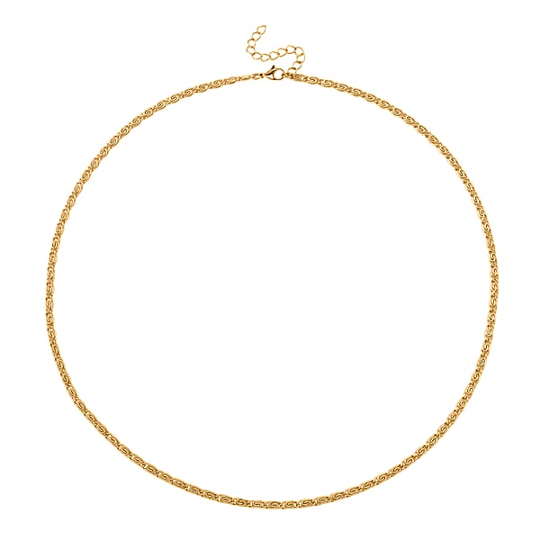 Shop Lc Byzantine Chain Necklace In ION Plated YG Stainless Steel (24-26 Inches)