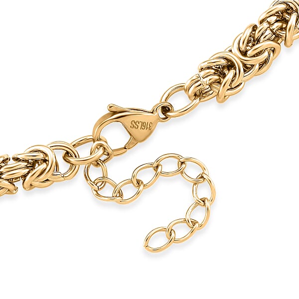 Shop Lc Byzantine Chain Necklace In ION Plated YG Stainless Steel 19-21 Inches