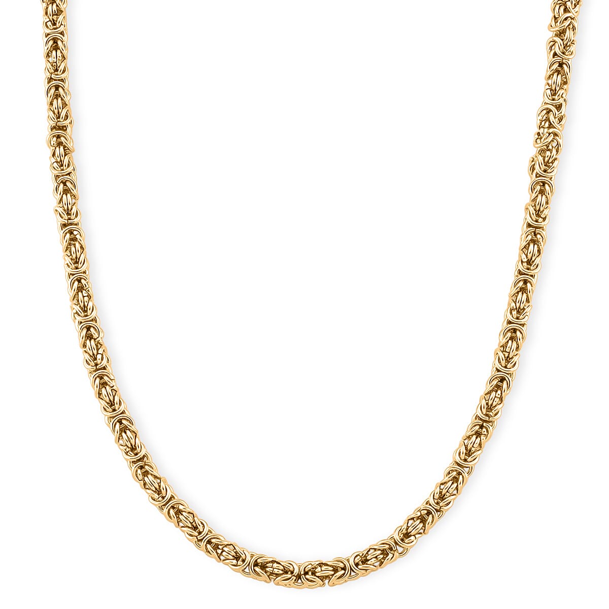 shop lc Byzantine Chain Necklace in ION Plated YG Stainless Steel 19-21 Inches