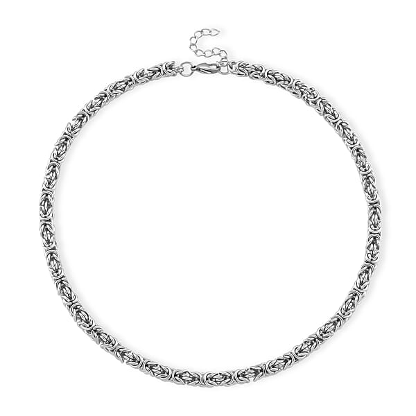 Shop Lc Byzantine Chain Necklace In Stainless Steel 19-21 Inches