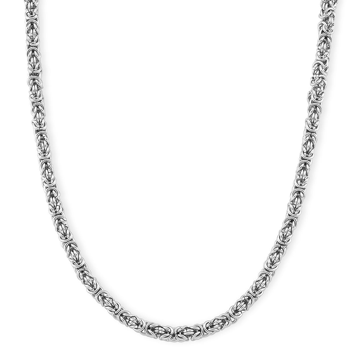 shop lc Byzantine Chain Necklace in Stainless Steel 19-21 Inches