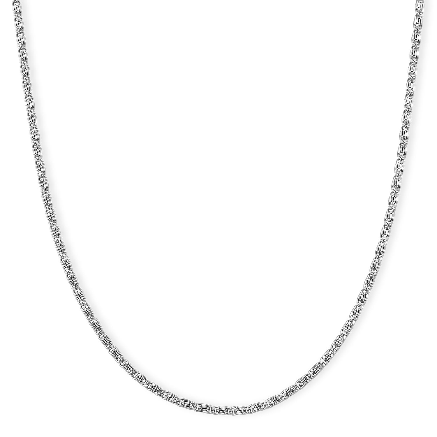 shop lc Byzantine Chain Necklace in Stainless Steel (24-26 Inches)