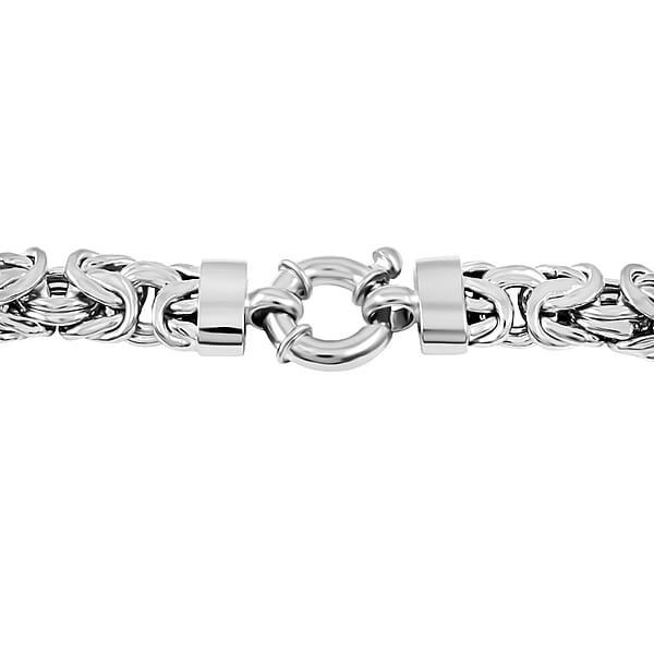 Shop Lc Byzantine Chain Necklace In Sterling Silver 23.3 Grams 20 Inches
