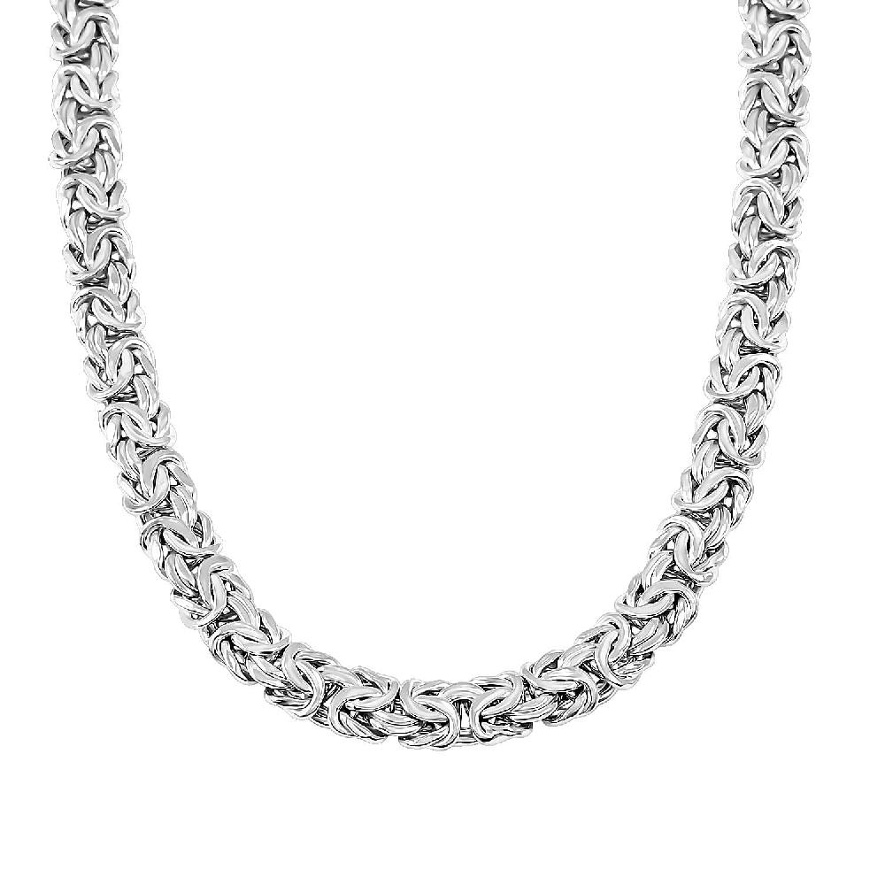 shop lc Byzantine Chain Necklace in Sterling Silver 23.3 Grams 20 Inches