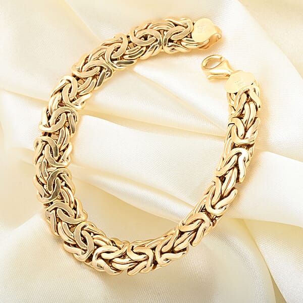 Shop Lc Byzantine Italian 10K Yellow Gold Chain Bracelet (7.50 In) 11.10 Grams