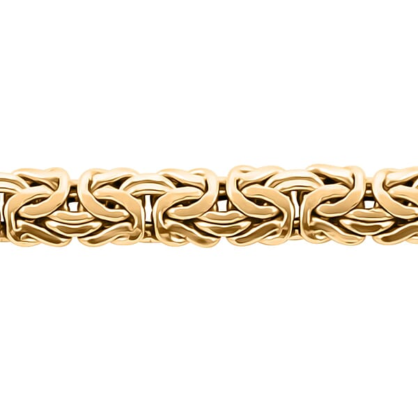 Shop Lc Byzantine Italian 10K Yellow Gold Chain Bracelet (7.50 In) 11.10 Grams