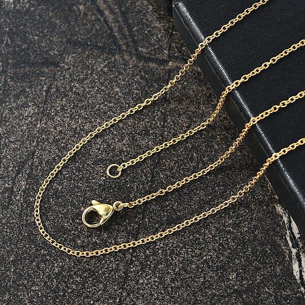 Shop Lc Cable Chain In ION Plated YG Stainless Steel 20 Inches