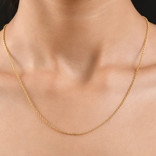 Shop Lc Cable Chain In ION Plated YG Stainless Steel 20 Inches