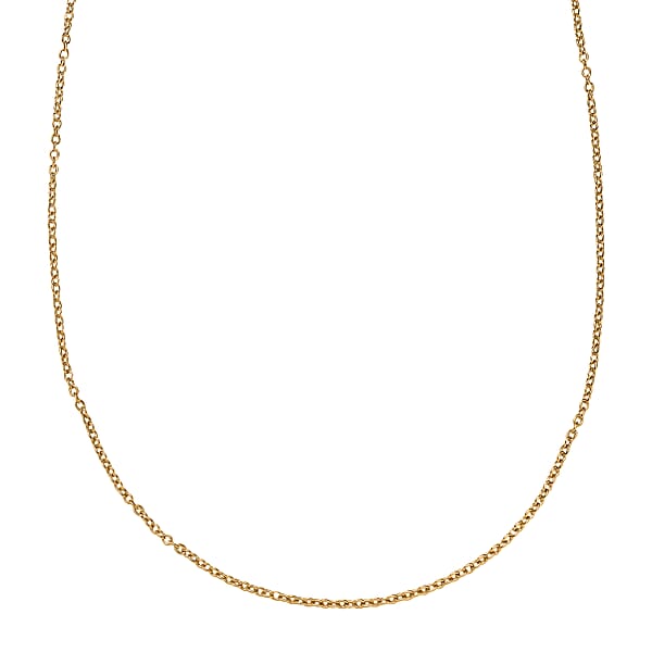 Shop Lc Cable Chain In ION Plated YG Stainless Steel 20 Inches