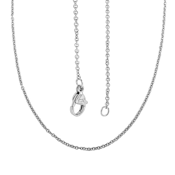 Shop Lc Cable Chain In Stainless Steel With 12MM Lobster Lock 20 Inches