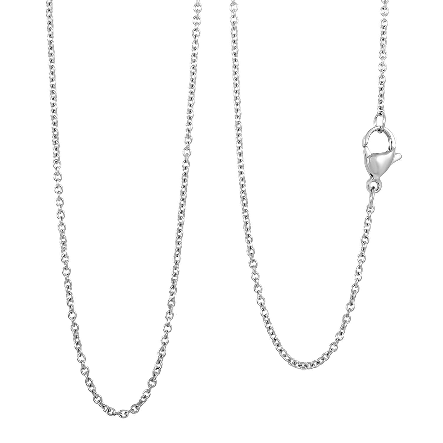 shop lc Cable Chain in Stainless Steel with 12MM Lobster Lock 20 Inches