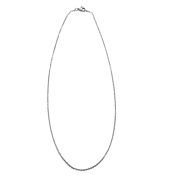 Shop Lc Cable Chain Necklace In Stainless Steel 18 Inches