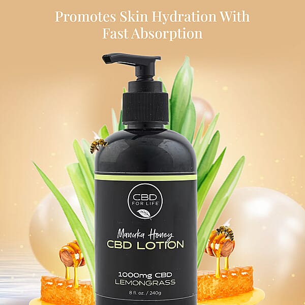 Shop Lc CBD For Life Manuka Honey Hand And Body Lotion (8oz) Lemongrass
