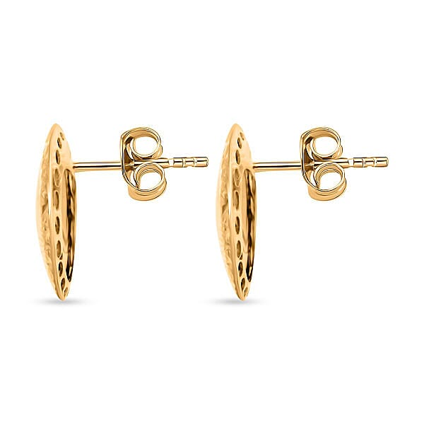 Shop Lc Cerchi Studs Italian 10K Yellow Gold Diamond-Cut Round Stud Earrings 1.43 Grams