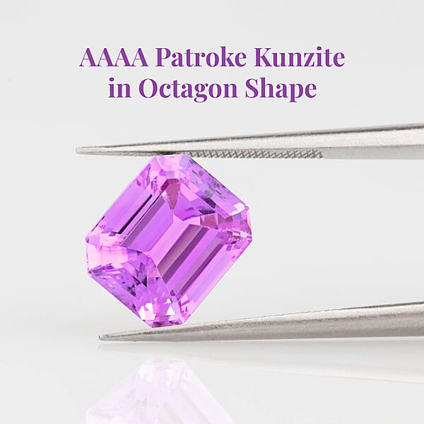 Shop Lc Certified 20.00 Ctw Octagon Patroke Kunzite Loose Gemstone – AAAA Grade Free Size