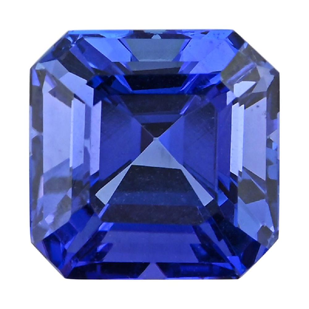 shop lc Certified 6.00 ctw Square Asscher Cut Tanzanite Loose Gemstone – AAAA Grade Free Size