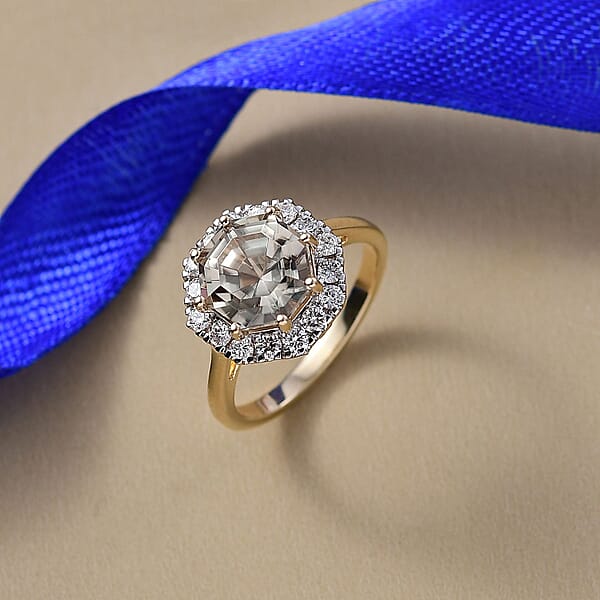 Shop Lc Certified AAA Turkizite Diamond Ring In 10K Yellow Gold 4.50 Ctw