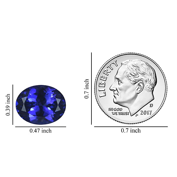 Shop Lc Certified AAAA Tanzanite (Ovl 12x10 Mm) 5.00 Ctw