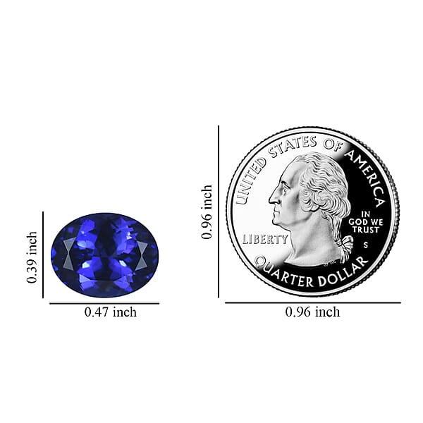 Shop Lc Certified AAAA Tanzanite (Ovl 12x10 Mm) 5.00 Ctw