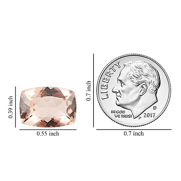 Shop Lc Certified And Appraised AAAA Marropino Morganite (Cush 14x10 Mm) 5.00 Ctw