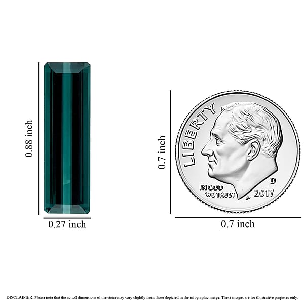 Shop Lc Certified And Appraised AAAA Monte Belo Indicolite (Bgt 22.4x6.9 Mm) 8.51 Ctw