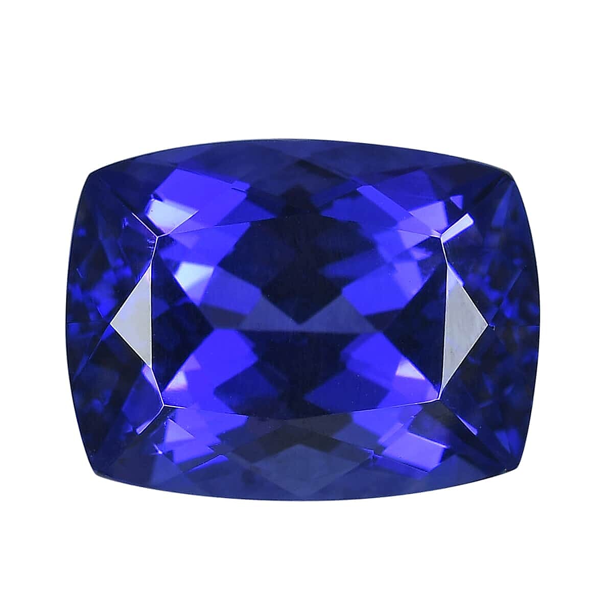 shop lc Certified and Appraised AAAA Tanzanite (Cush 7x7 mm) 1.35 ctw
