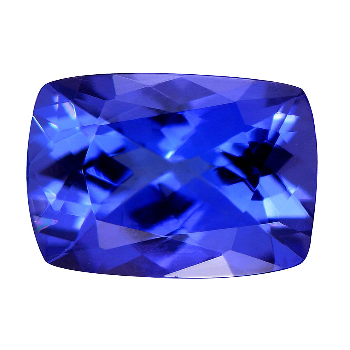 shop lc Certified and Appraised AAAA Tanzanite (Cush 8x6 mm) 1.60 ctw