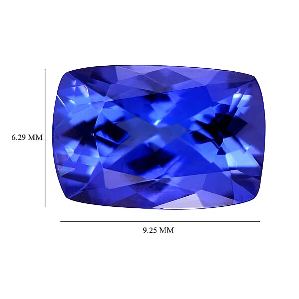 Shop Lc Certified And Appraised AAAA Tanzanite (Cush Free Size) 2.50 Ctw