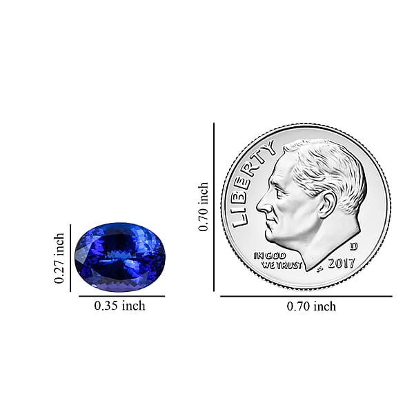 Shop Lc Certified And Appraised AAAA Tanzanite (Oval 9x7 Mm) 2.00 Ctw