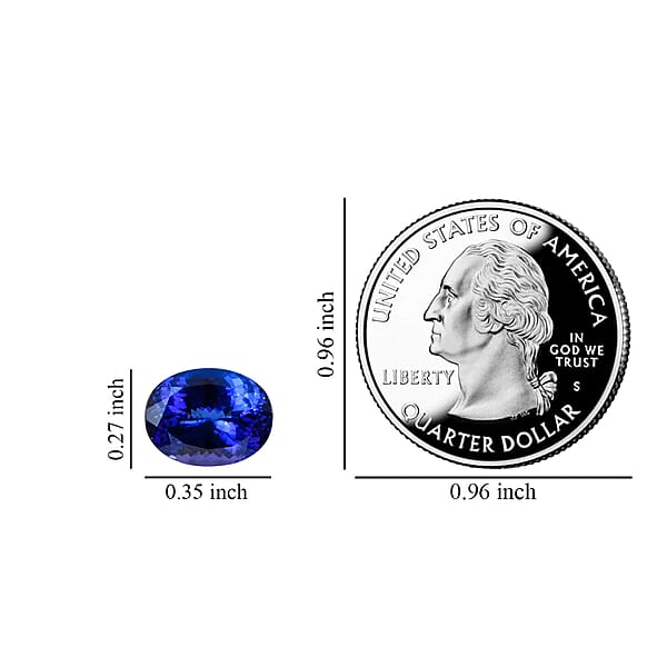 Shop Lc Certified And Appraised AAAA Tanzanite (Oval 9x7 Mm) 2.00 Ctw
