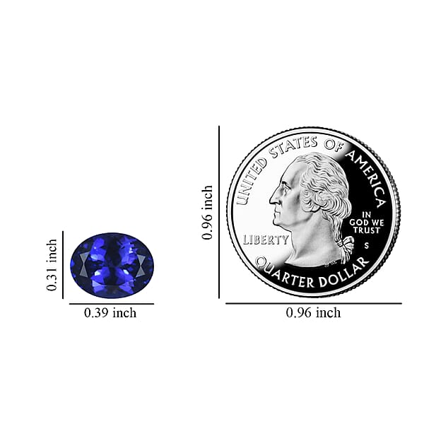 Shop Lc Certified And Appraised AAAA Tanzanite (Ovl 10x8 Mm) 2.50 Ctw