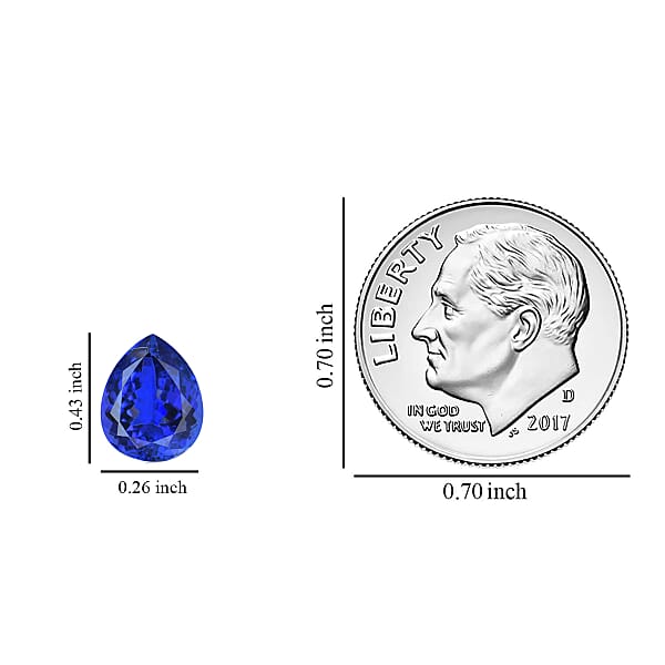 Shop Lc Certified And Appraised AAAA Tanzanite (Pear Free Size) 2.50 Ctw