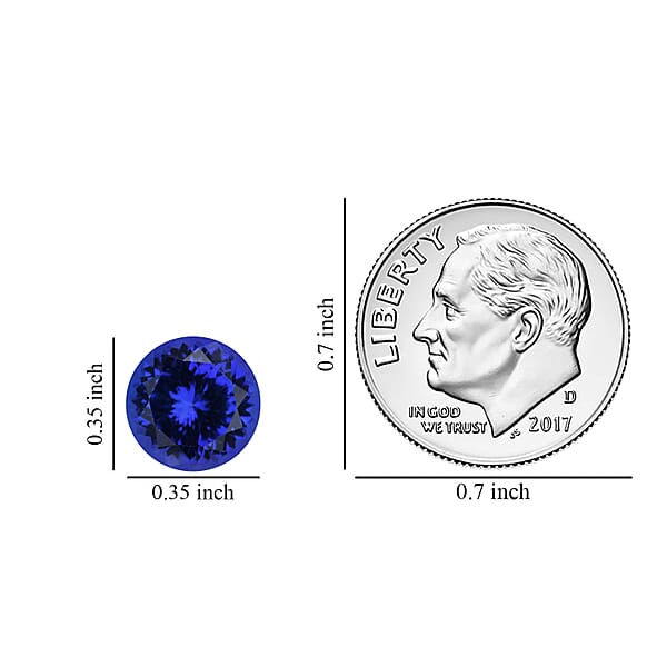 Shop Lc Certified And Appraised AAAA Tanzanite (Rnd 9 Mm) 2.80 Ctw