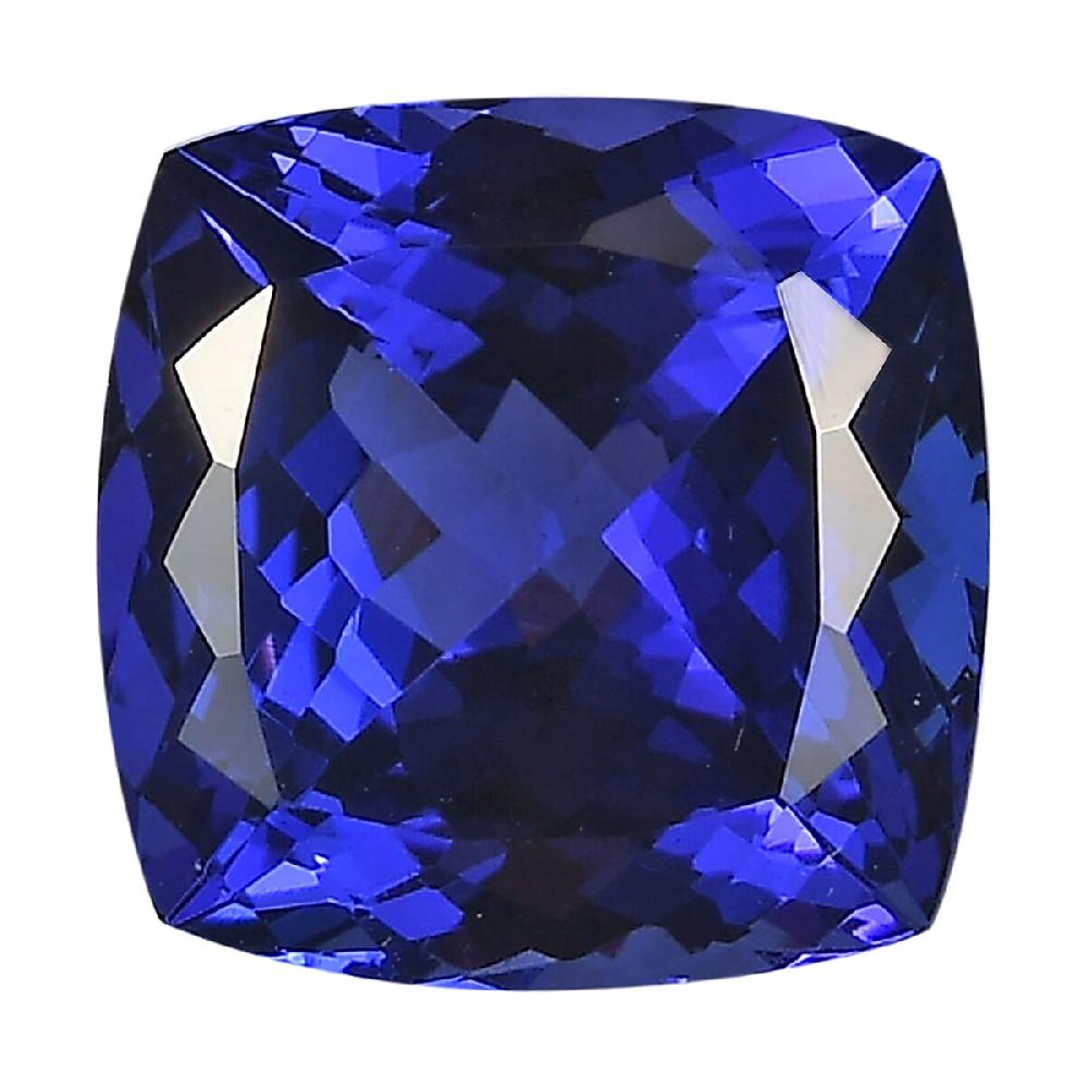 shop lc Certified and Appraised AAAA Tanzanite (Sqr Cush Free Size) 15.00 ctw