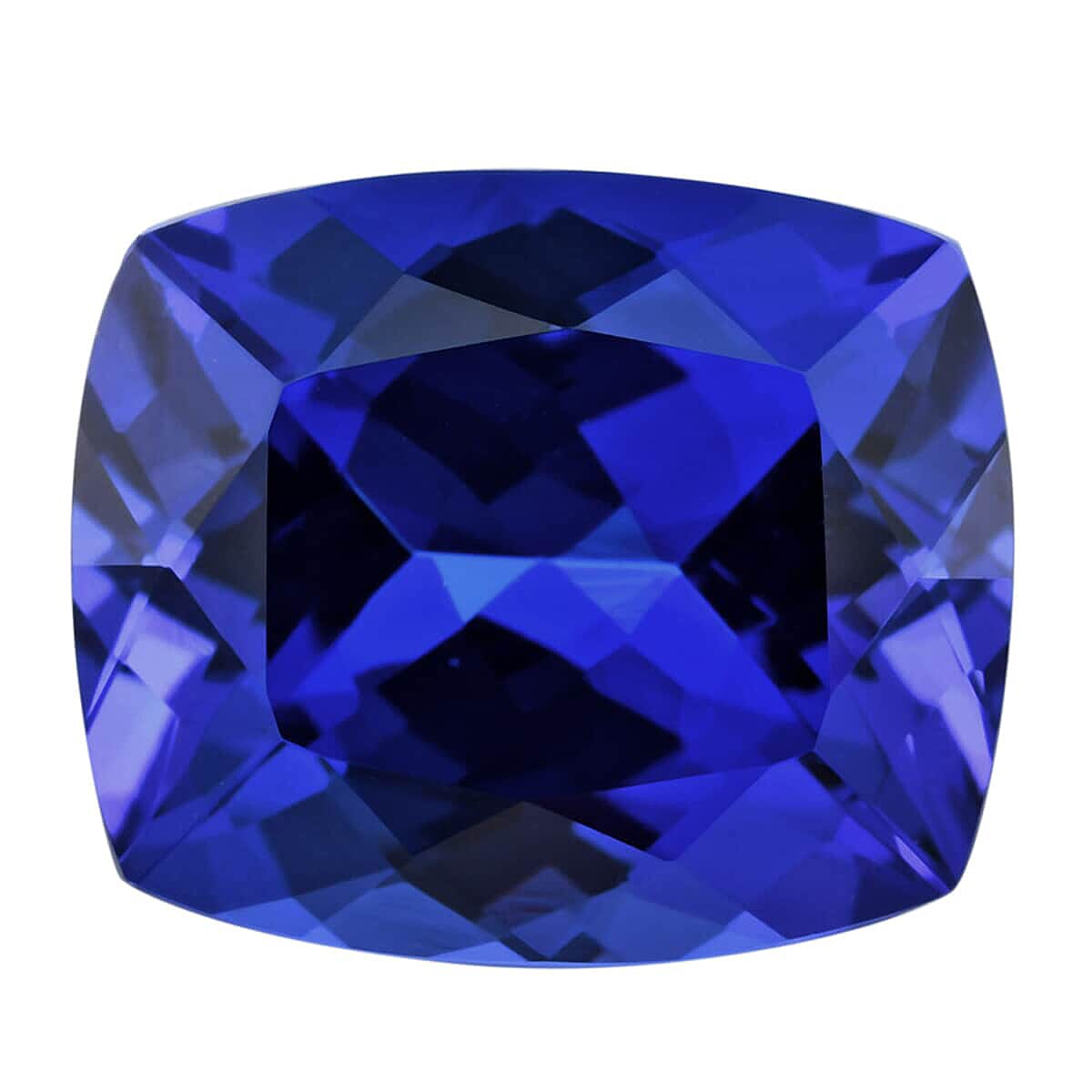 shop lc Certified and Appraised AAAA Vivid Tanzanite (Cush Free Size) 9.00 ctw