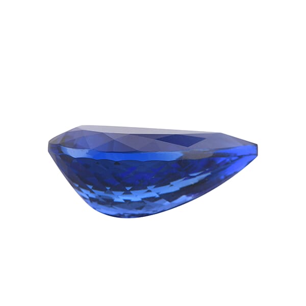 Shop Lc Certified And Appraised AAAA Vivid Tanzanite (Pear Free Size) 7.00 Ctw