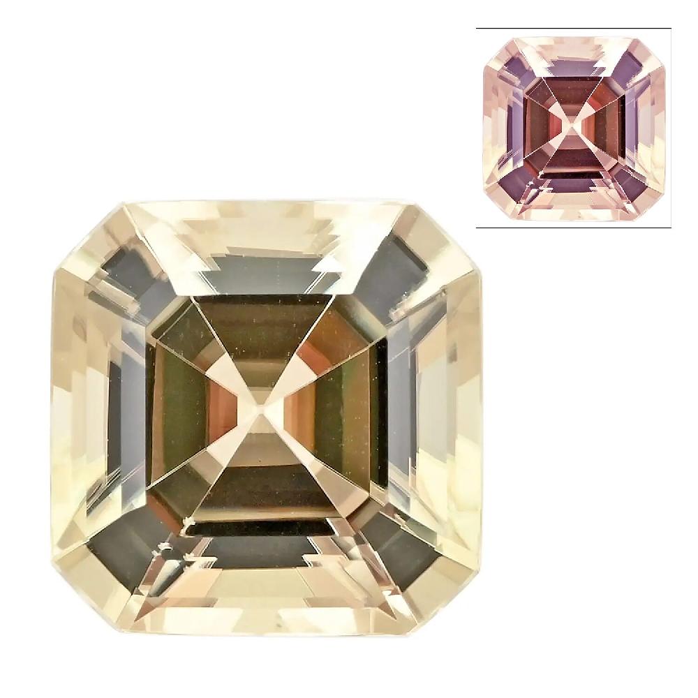 shop lc Certified and Appraised Asscher Cut AAAA Turkizite (Sqr Free Size) 6.00 ctw